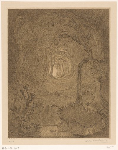 Dzsungel Jáván A dzsungelben (eredeti cím) alkotó: Wijnand Otto Jan Nieuwenkamp (signed by artist)