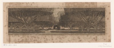 Waringin fák a szultáni palota kertjében Jogyakartában A szultán palotájában (eredeti cím) alkotó: Wijnand Otto Jan Nieuwenkamp (signed by artist)