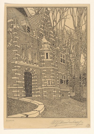 Déli portál a Nagy vagy Szent Miklós templom Edamban alkotó: Wijnand Otto Jan Nieuwenkamp (signed by artist)