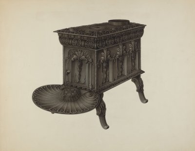 Lábkályha, c. 1937. alkotó: Wilbur M Rice