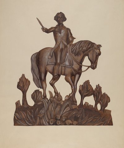 George Washington lóháton, c. 1938. alkotó: Wilbur M Rice
