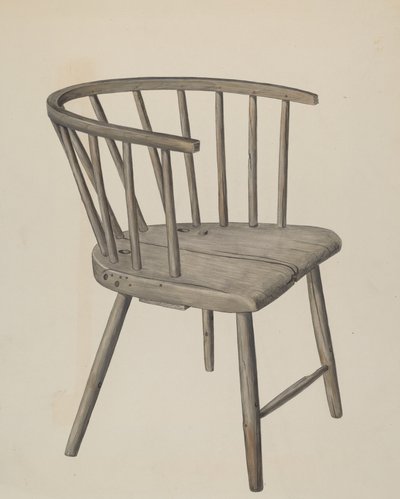 Kézzel készített karosszék, c. 1937. alkotó: Wilbur M Rice