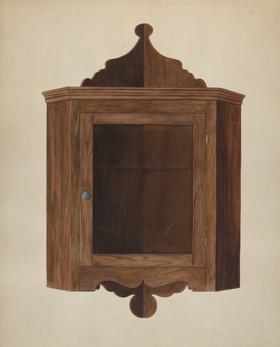Függő sarokszekrény, c. 1938. alkotó: Wilbur M Rice