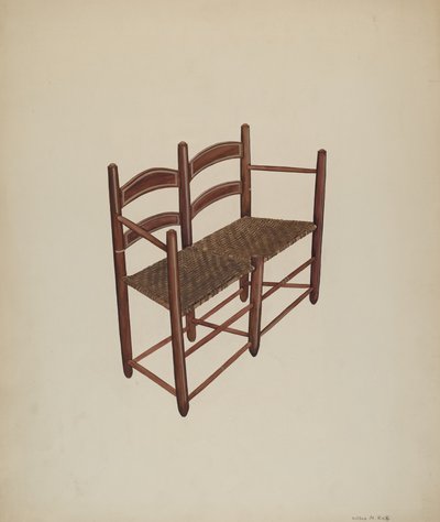 Ökör szekérszék, c. 1939. alkotó: Wilbur M Rice