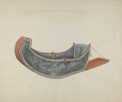 Red River kutyaszán, c. 1938. alkotó: Wilbur M Rice