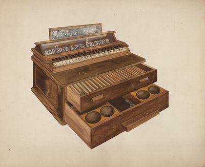 Fa pénztárgép, c. 1942. alkotó: Wilbur M Rice