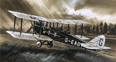Az Aircraft Transport  Travel Ltd. De Havilland DH98 típusú repülőgépe. alkotó: Wilf (20th century) Hardy