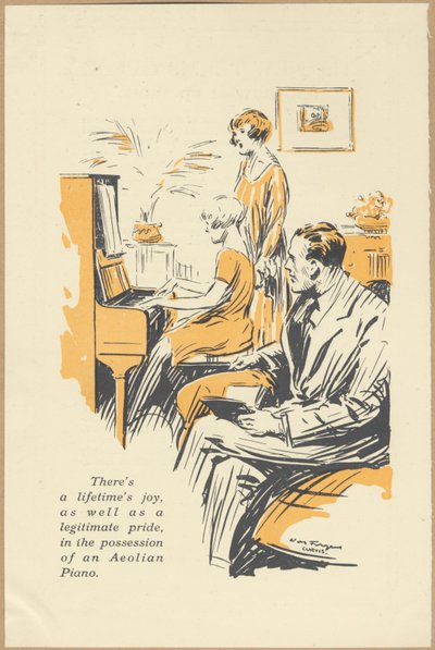 Aeolian Company Pianolas, 1920-as évek alkotó: Wilfred Fryer, Curtis Advertising Agency