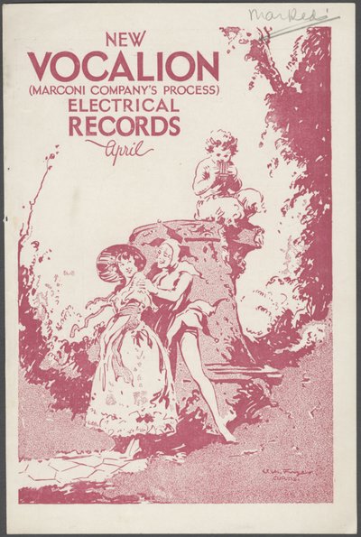 Vocalion Records Bulletin, 1920-as évek alkotó: Wilfred Fryer, Curtis Advertising Agency