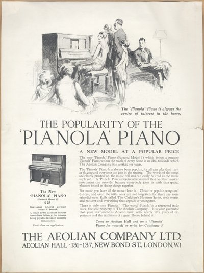Aeolian Company Pianolas, 1920-as évek alkotó: Wilfred Fryer