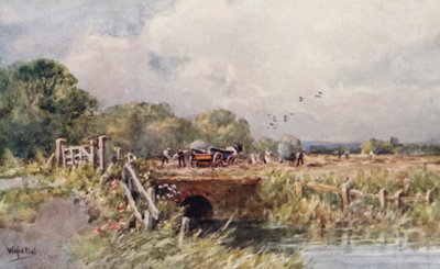 Szénakészítés (színes litográfia) alkotó: Wilfrid Williams Ball