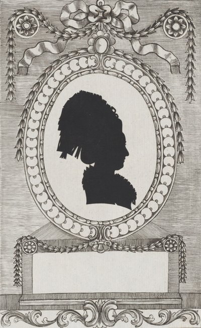 Enzenberg grófnő sziluettje, Stiftsfräulein, 1784-1834. alkotó: Wilhelm Ackermann