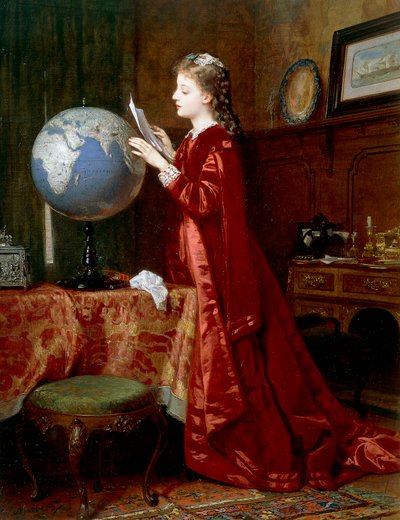 Távoli helyek, Wilhelm Amberg (1822-1899), olaj, vászon, 84x63 cm, Németország alkotó: Wilhelm Amberg