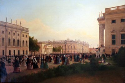 Az Opera tér látványa az Új Gárda és a berlini Arzenál kilátásával alkotó: Wilhelm Brücke