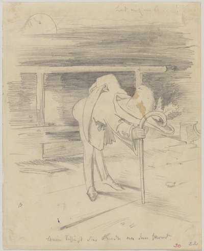 Beszéd a Holdhoz: csókold meg a seggem...! alkotó: Wilhelm Busch