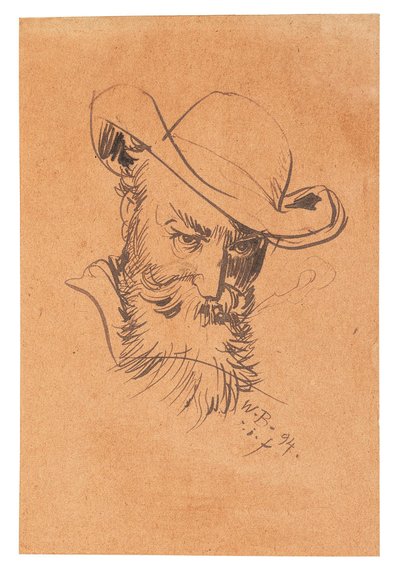 Önarckép kalappal, 1894. alkotó: Wilhelm Busch