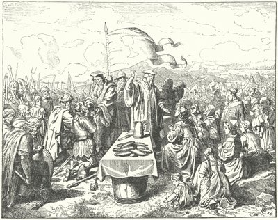 A taboriták úrvacsorát vesznek a szabadban alkotó: Wilhelm Camphausen