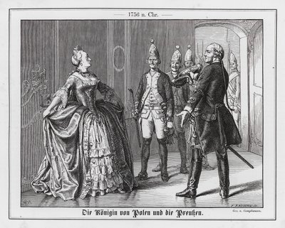 A lengyel királynő és a poroszok alkotó: Wilhelm Camphausen