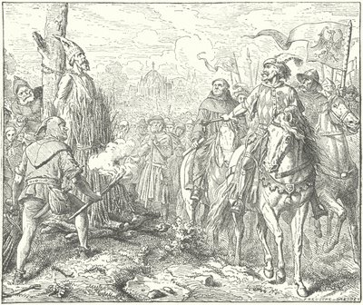 Jan Hus kivégzése alkotó: Wilhelm Camphausen