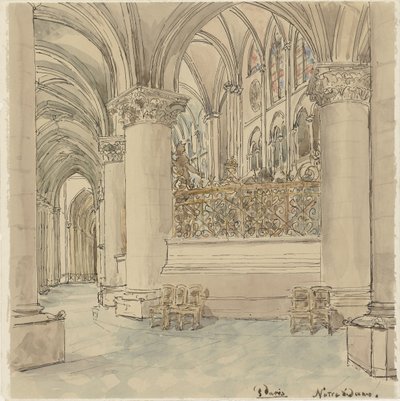 A párizsi Notre-Dame belseje alkotó: Wilhelm Cornelis Bauer