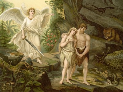 Kiűzetés a Paradicsomból (színes litó) alkotó: Wilhelm Ebbinghaus