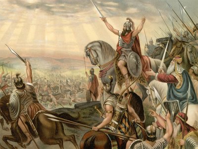 Csodálatos győzelem az amoriták ellen (színes litó) alkotó: Wilhelm Ebbinghaus