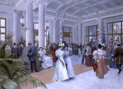 Das Vestibül des Kaiserbads (A császári fürdő előcsarnoka) alkotó: Wilhelm Gause