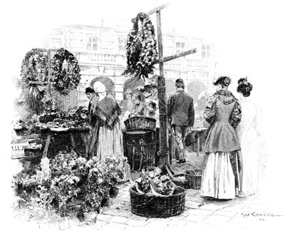 Virágpiac, 1901. alkotó: Wilhelm Gause