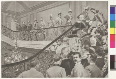 A főhercegnő fogadja II. Vilmos császárt a Schwarzen-Adlerstiege-en alkotó: Wilhelm Gause