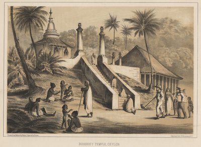 Buddhista templom, Ceylon, 1855 alkotó: Wilhelm Joseph Heine