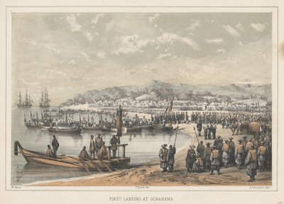 Első partraszállás Gorahamában, 1855 alkotó: Wilhelm Joseph Heine