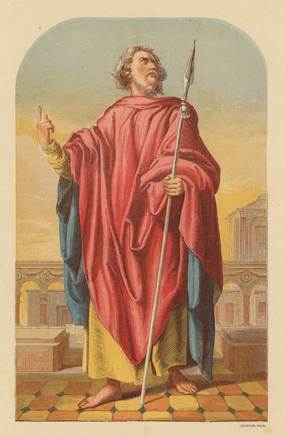 Szent Mátyás (színes litográfia) alkotó: Wilhelm Kandler