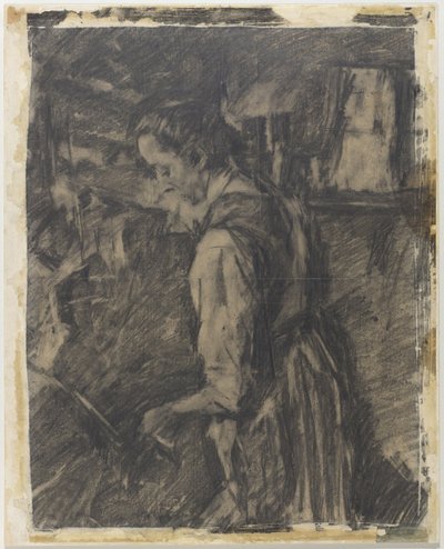 Fiatal nő a konyhában alkotó: Wilhelm Maria Hubertus Leibl