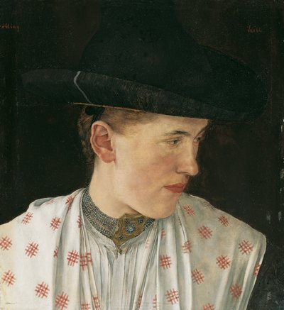 Egy parasztlány feje alkotó: Wilhelm Maria Hubertus Leibl