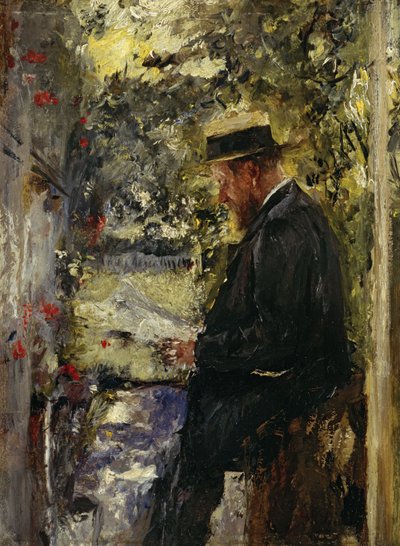 Reindl állatorvos a lugasban alkotó: Wilhelm Maria Hubertus Leibl
