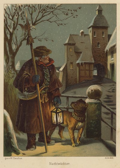 Nightwatchman (színes litó) alkotó: Wilhelm Ludwig Heinrich Claudius