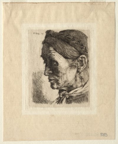 Parasztasszony feje, 1874. alkotó: Wilhelm Maria Hubertus Leibl