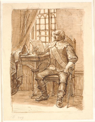 Nemes Chr. 4. ideje leül és levelet olvas alkotó: Wilhelm Marstrand