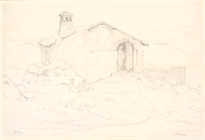 Hegyi táj kabinnal alkotó: Wilhelm Marstrand