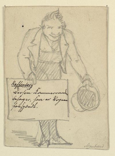 Meghajló kocsis. A meghívó (Raffenberghez) alkotó: Wilhelm Marstrand
