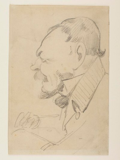 Gottlieb Bindesbøll karikatúrája alkotó: Wilhelm Marstrand