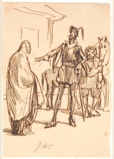 Donna Rodriguez Don Quijote alkotó: Wilhelm Marstrand
