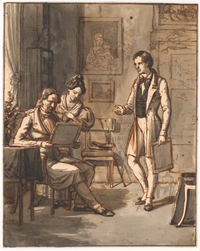 A műalkotást elbírálják alkotó: Wilhelm Marstrand