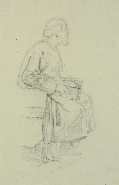 ábra tanulmányok. Ülő öregember alkotó: Wilhelm Marstrand