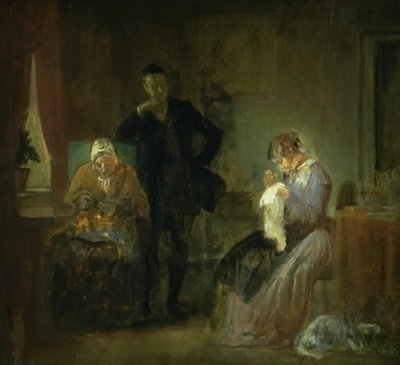 Az udvarló látogatása alkotó: Wilhelm Marstrand