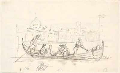 Gondola két evezőssel alkotó: Wilhelm Marstrand
