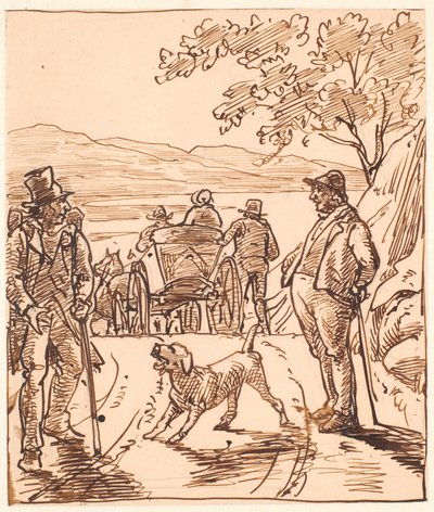 Táj völgyi farmerrel és kézművessel alkotó: Wilhelm Marstrand