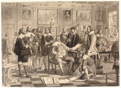 A tőzsde tervét Chr. 4. a rosenborgi közönségteremben alkotó: Wilhelm Marstrand