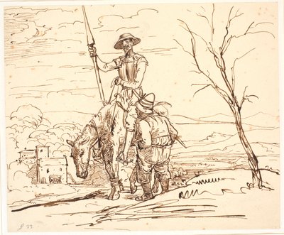 Sancho Panza a kecskék történetét meséli el alkotó: Wilhelm Marstrand
