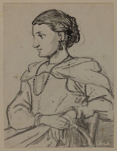 Ülő női alak alkotó: Wilhelm Marstrand